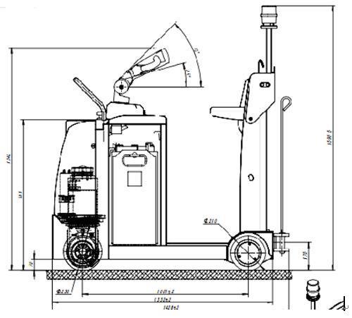 Reboque/Rebocador elétrico com operador apeado 3,000-5,000kg 